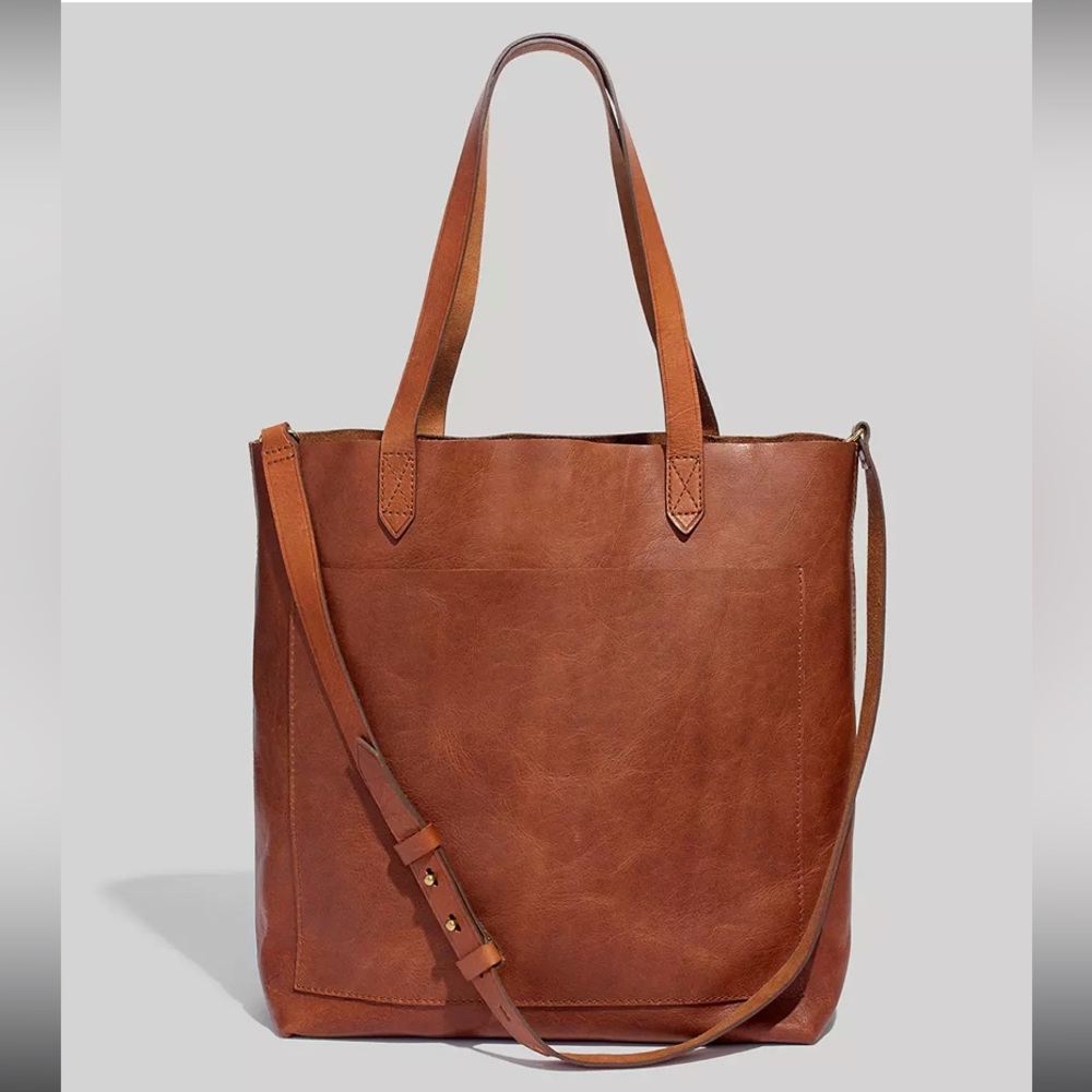 Madewell Medium Transport Tote in English Saddle